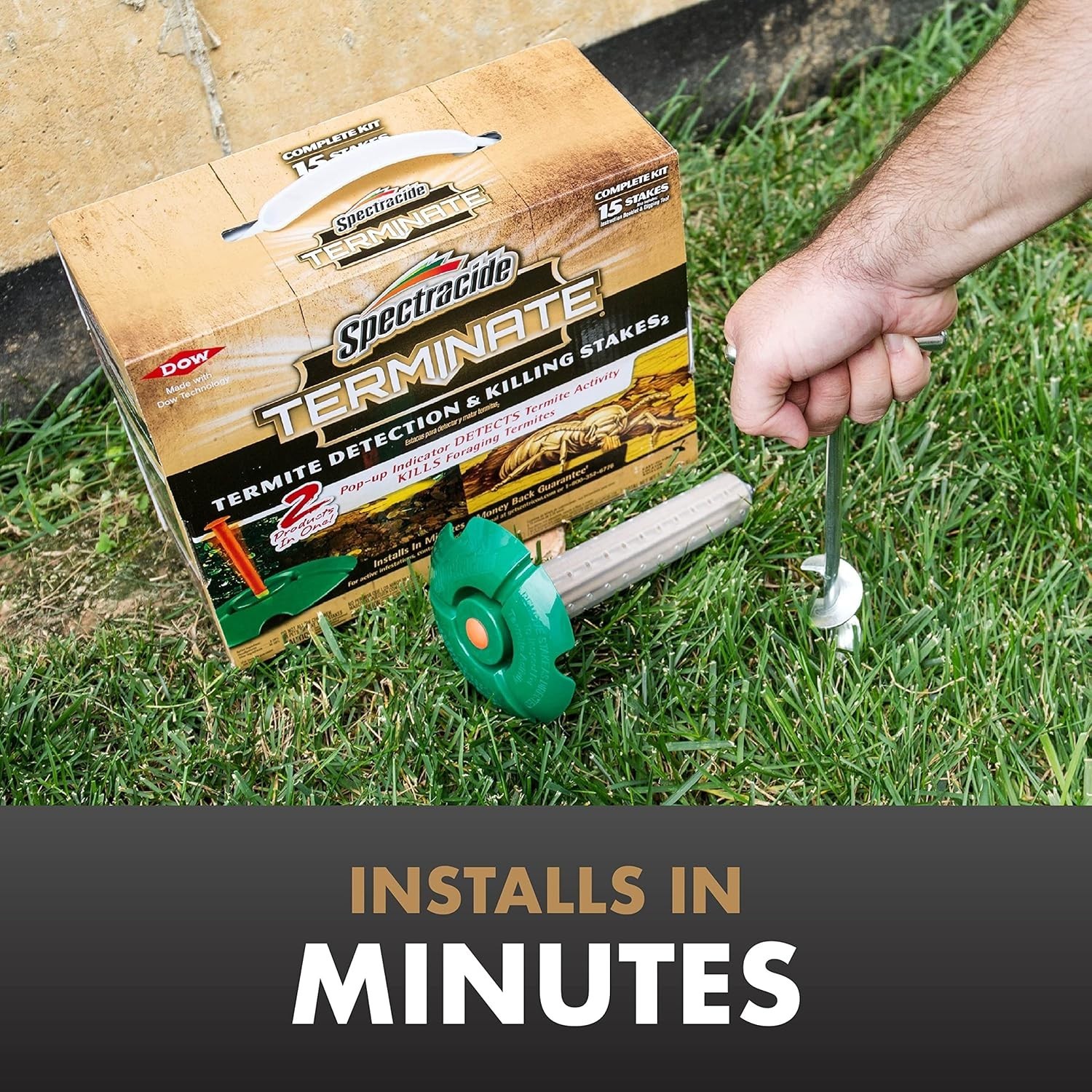Spectracide Terminate Termite Stakes - 15 Count Detection & Killing Kit