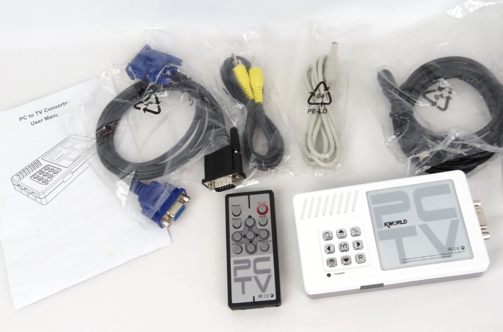 KWorld KW-PCTV-1600 VGA PC to TV Converter Display PC Desktop on TV User Manual