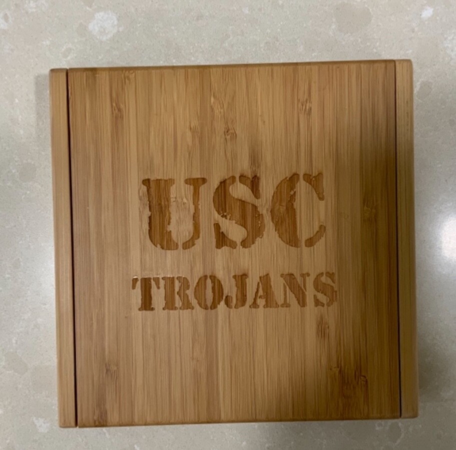 Great “Fight On!” USC Trojans 4 pc Cheese Knives/Spreaders Set - Tailgate Party!