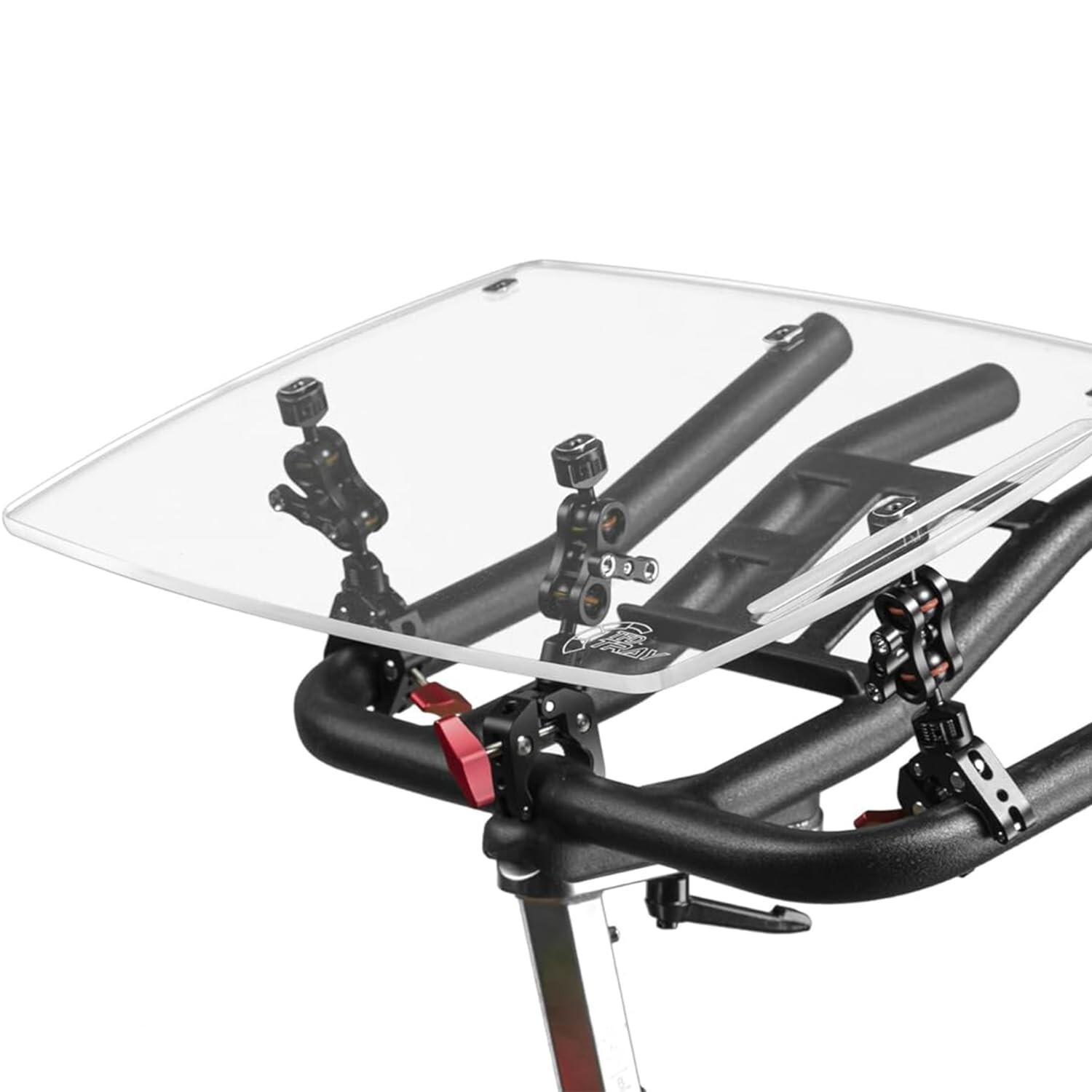 TFD Acrylic Holder Bike Tray - Universal Laptop Tray Holder - Adjustable Lapt...