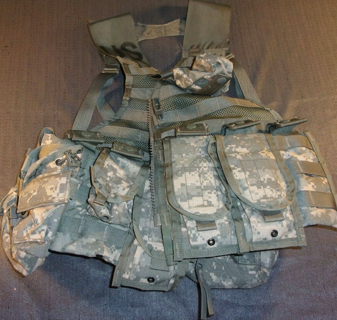ACU DIGITAL UCP FLC FIGHTING LOAD CARRIER W/ MAX POUCHES FULLY LOADED COMBAT