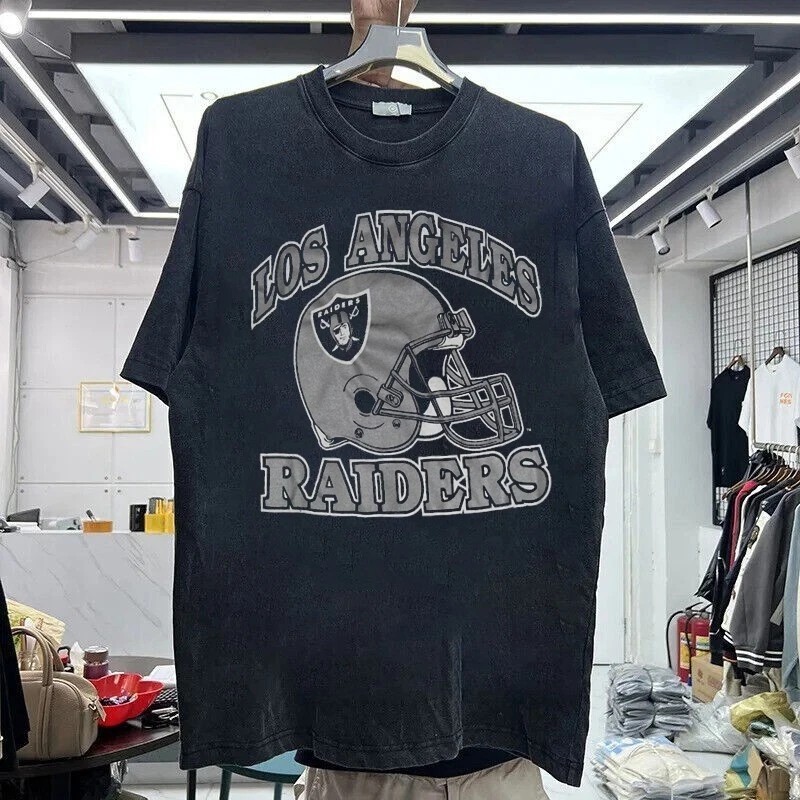 NFL Los Angeles Raiders Logo Graphic Shirt Unisex Cotton Men Women S-5XL