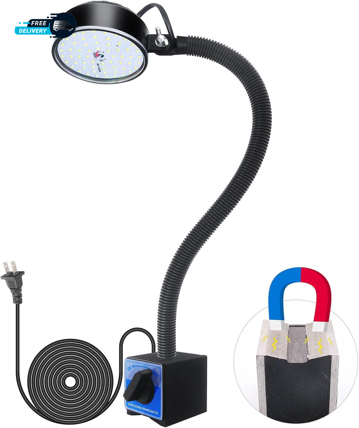 Magnetic Work Light 2000 Lumens LED Machine Light with 20 in Flexible