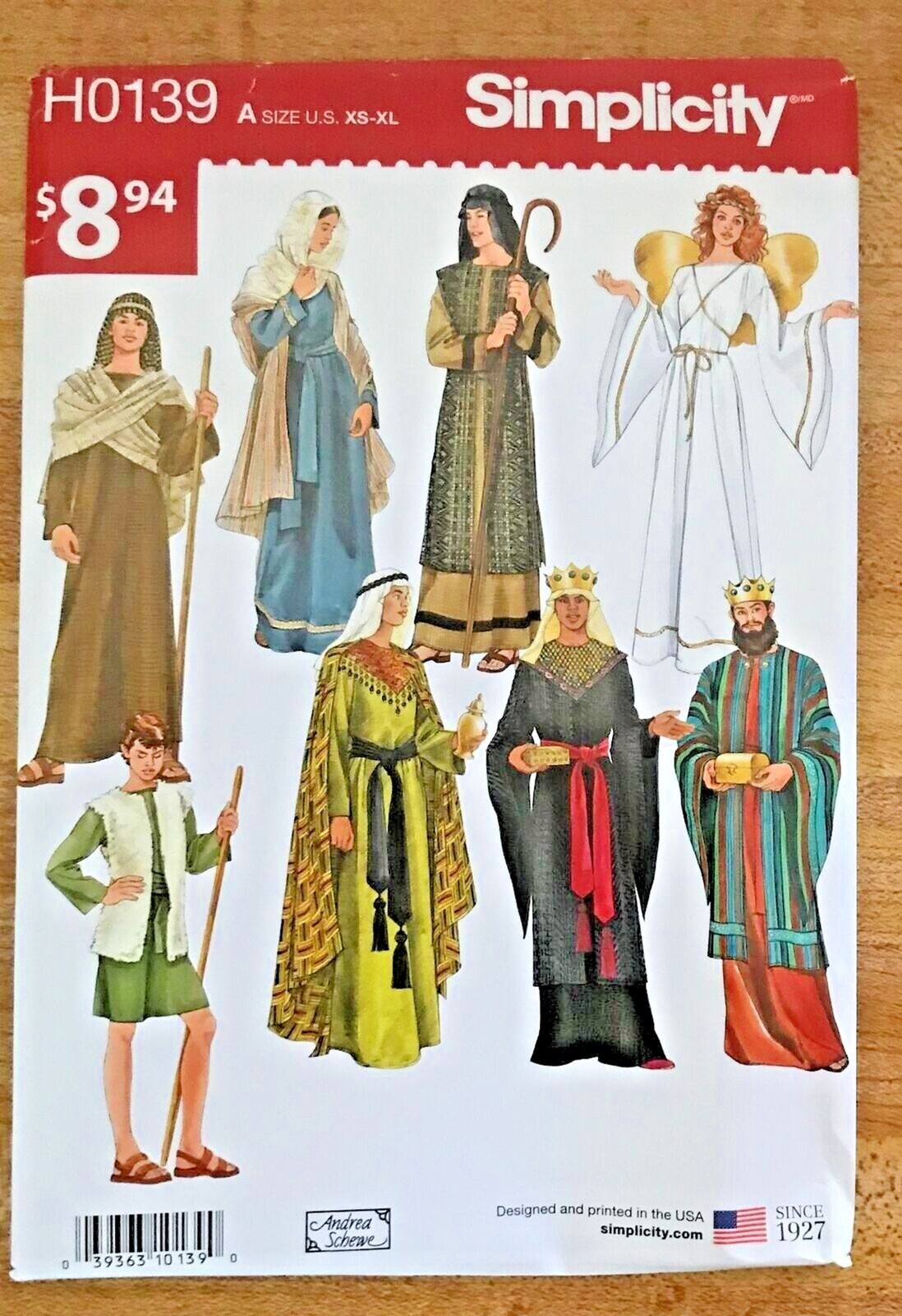 #H0139 Simplicity Adult Costume WISE MEN NOMADS SHEPARD sewing patten XS-XL