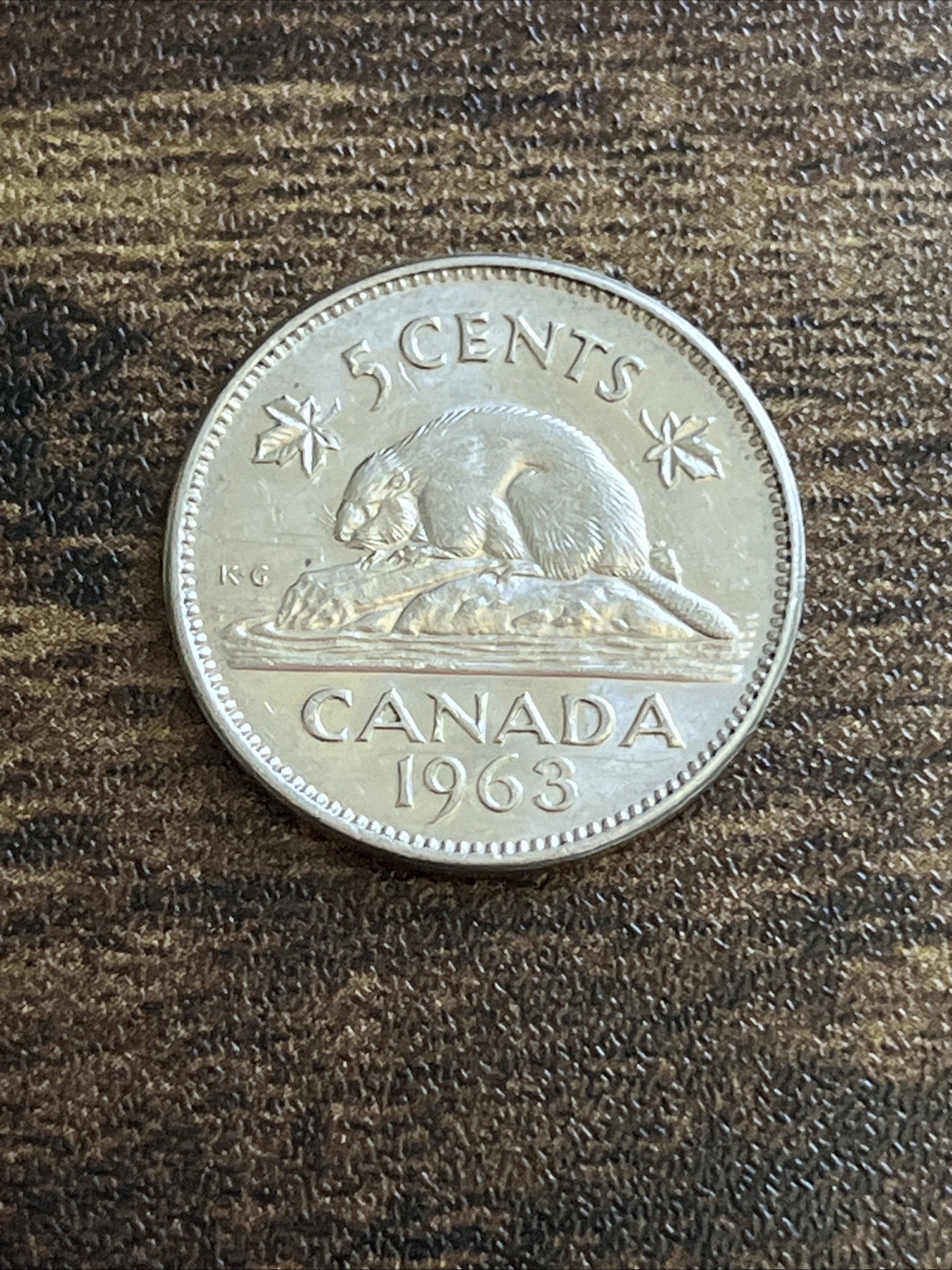 1963 Canada 5 Five Cents Actual Coin TB4730*