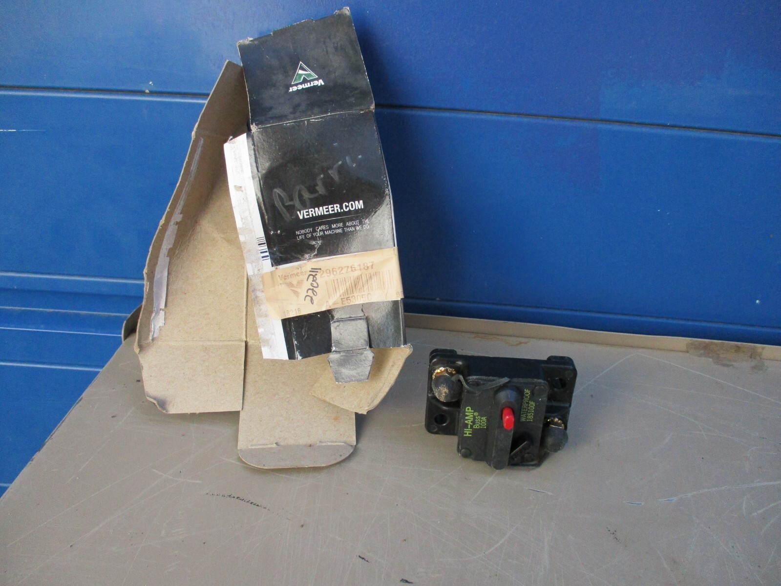VEMEER 296276187 100amp RESET POLLACK CIRCUIT BREAKER