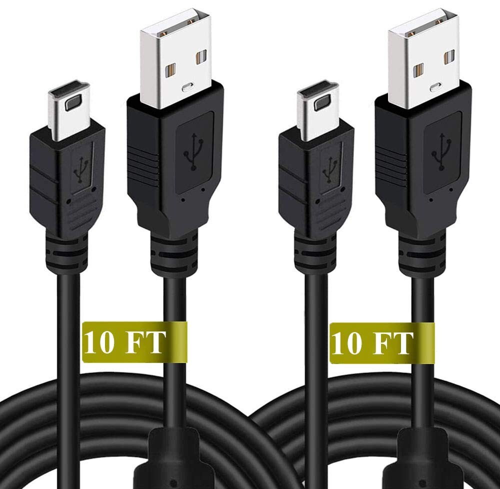 10 FT NEW Wireless Controller USB Charging Cord Cable 2 PS3