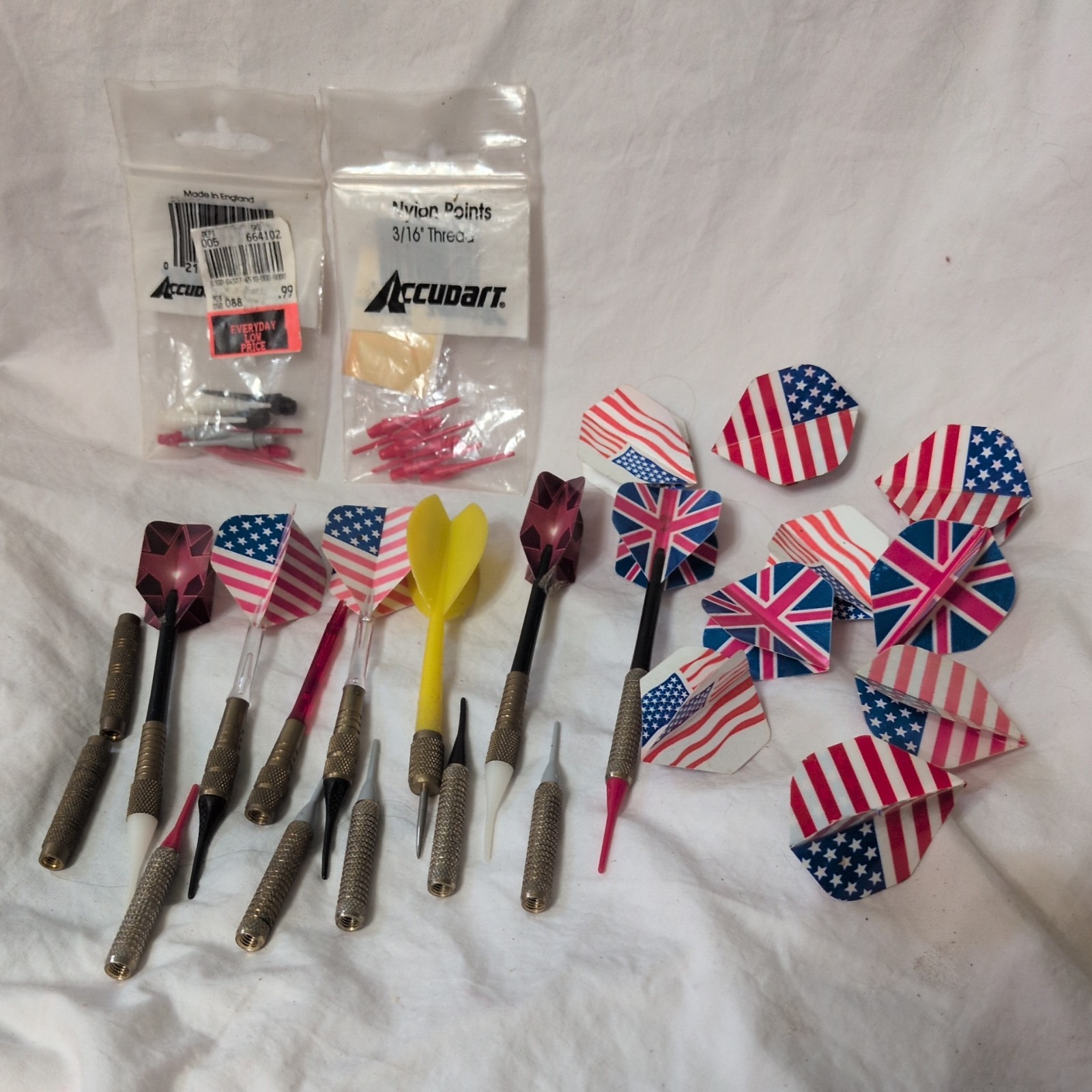 Lot Of Mixed Darts, Flights, Tips And Accessories