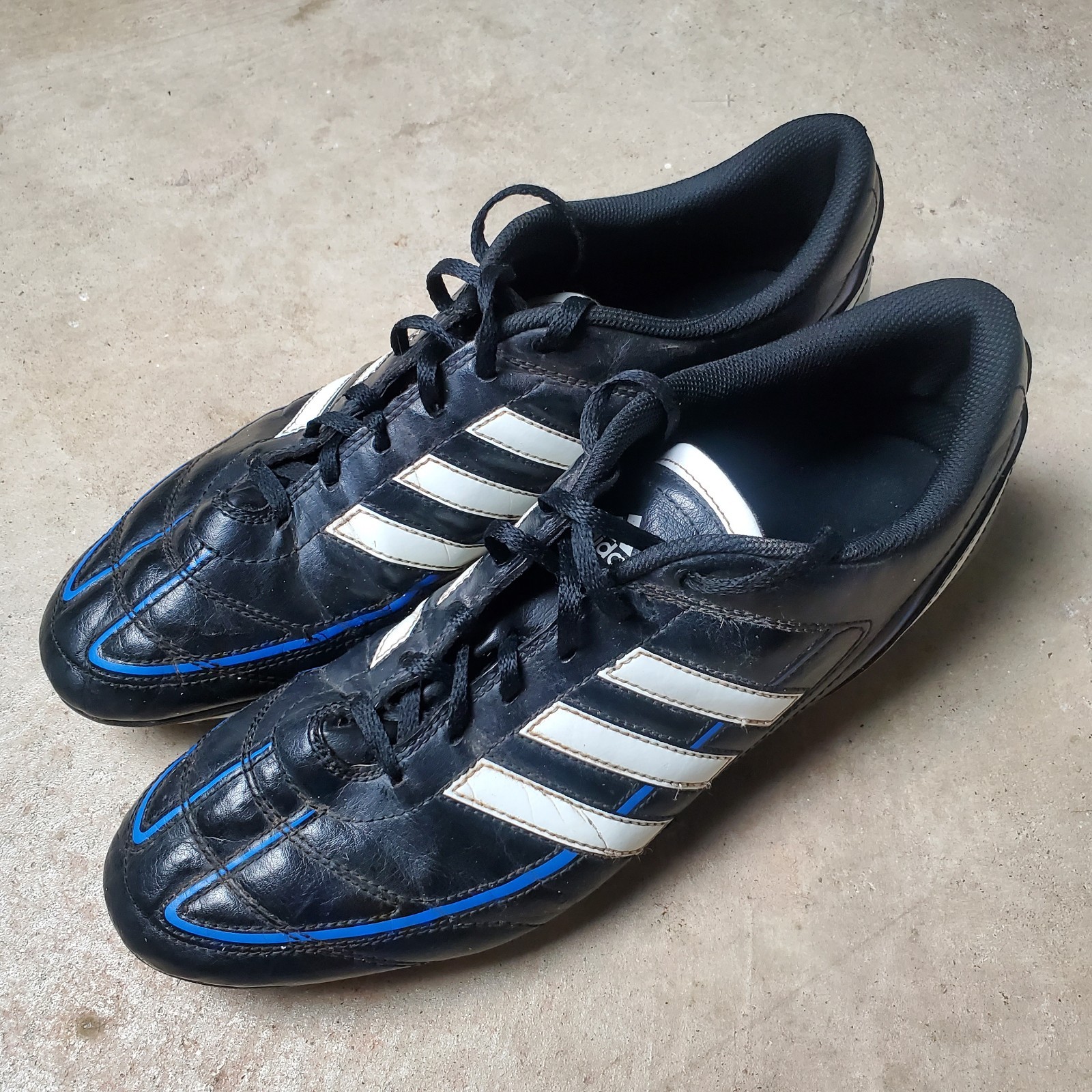 Adidas Davicto IV FG TRX Cleats Men's 12 Black Leather Soccer Athletic V22575