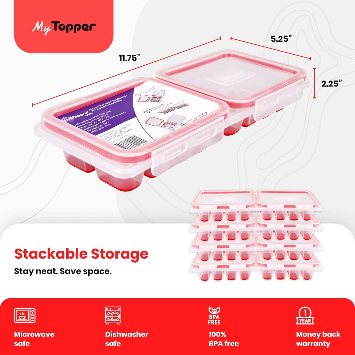 Easy Release IceTopper Plus Trays – Food Grade Silicone, Non-Stick & Durable