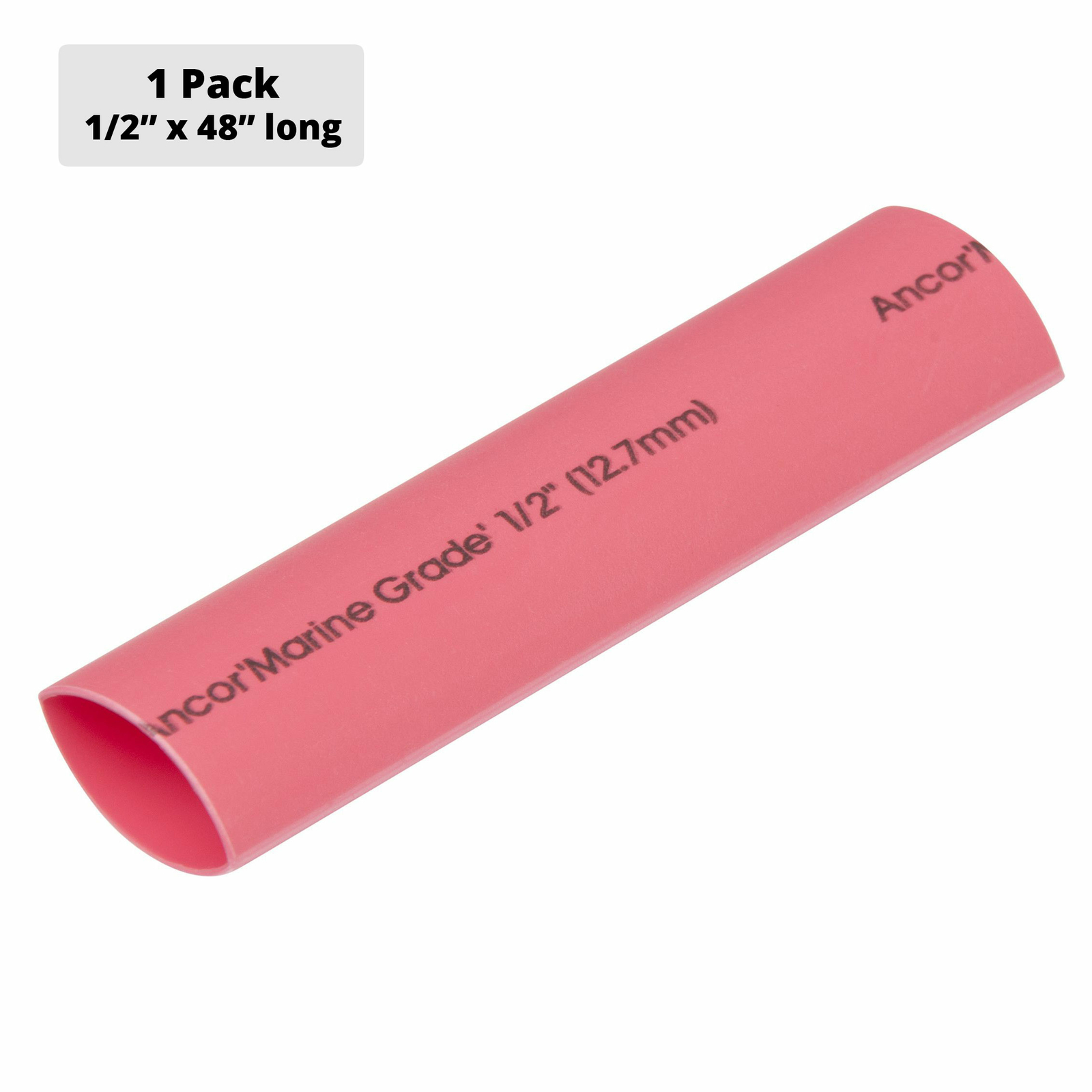 Ancor 305648 Adhesive Lined Heat Shrink Tubing (ALT), Red, 1/2" x 48", 1 Pack