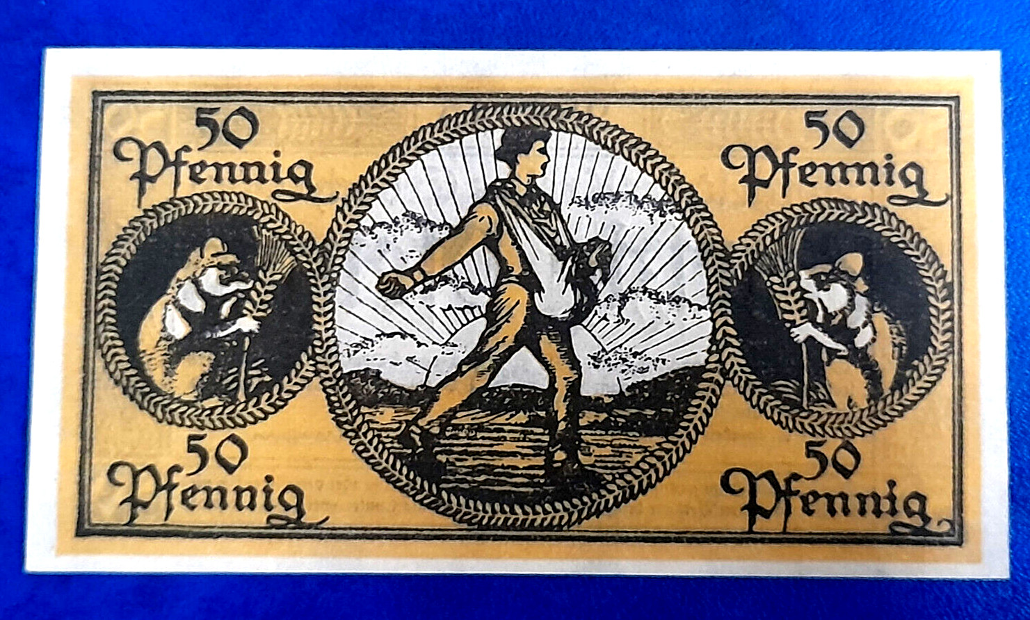 ERBACH ODENWALD NOTGELD 50 PFENNIG 1918 EMERGENCY MONEY GERMANY BANKNOTE (28155)