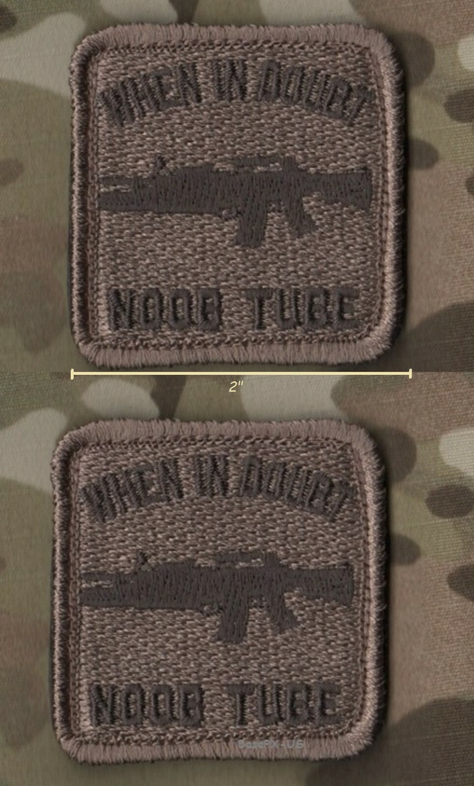 SYRIA-IRAQ DAESH WHACKER GREEN BERET SFG JTF burdock 2" 2-TAB: NOOB TUBE M203