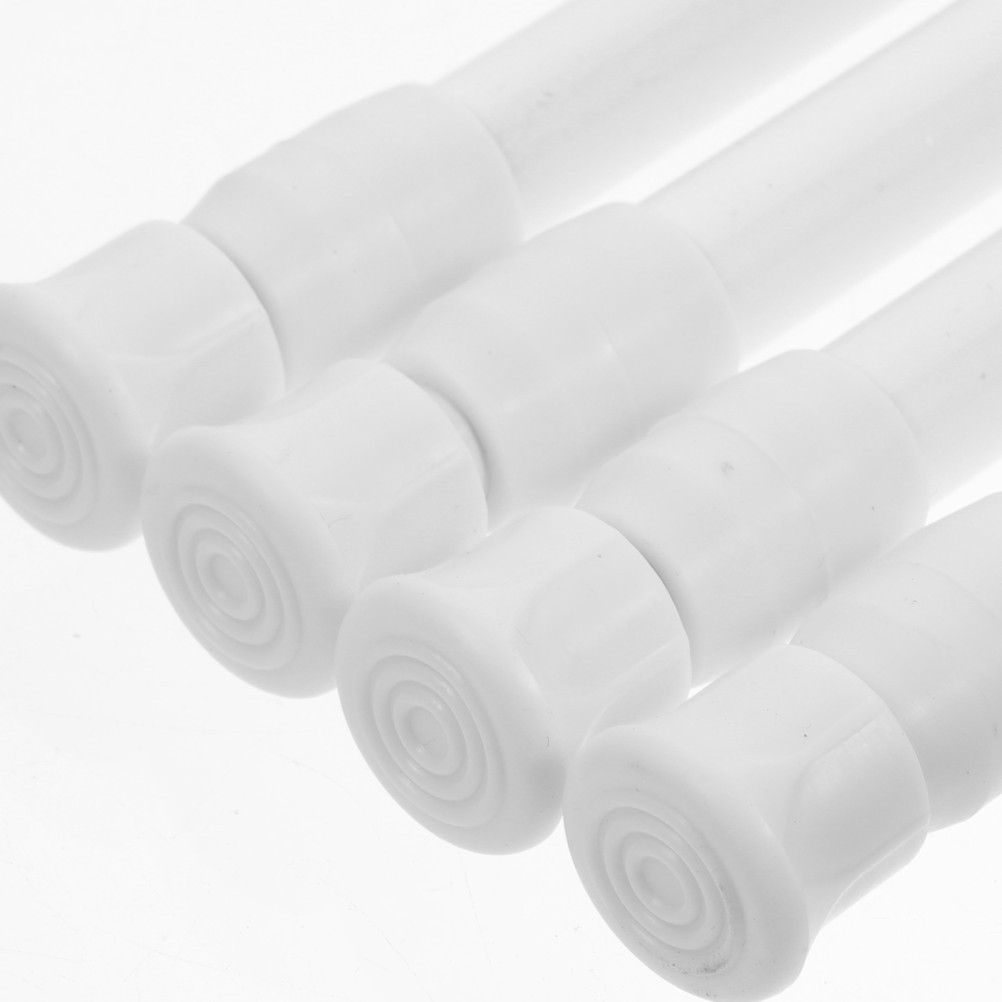 4Pcs Adjustable Closet Rods White Plastic Security Bars with Anti Slip Ends