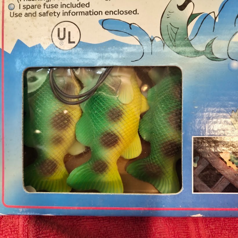 Imperial Indoor & Outdoor Patio String Light Set Of 10 Bass Fish NIB