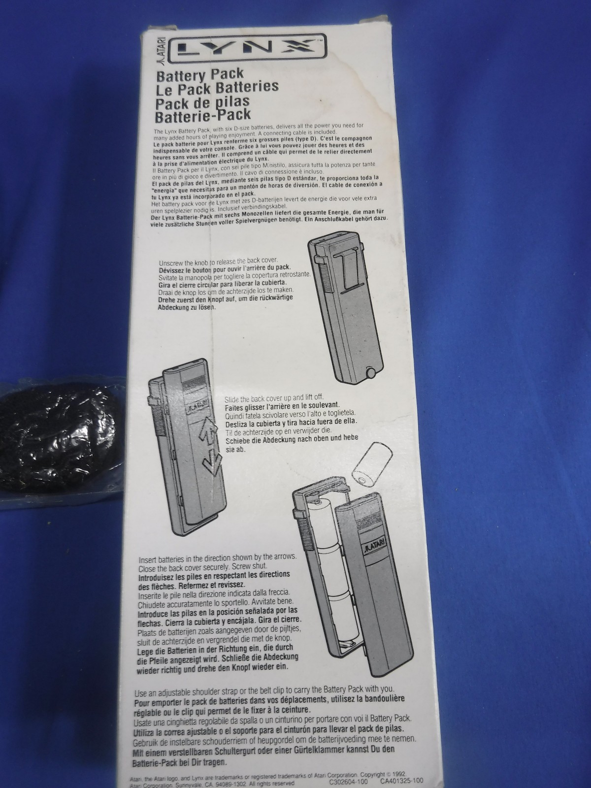 Battery Pack for Atari Lynx I and II New in Box NOS