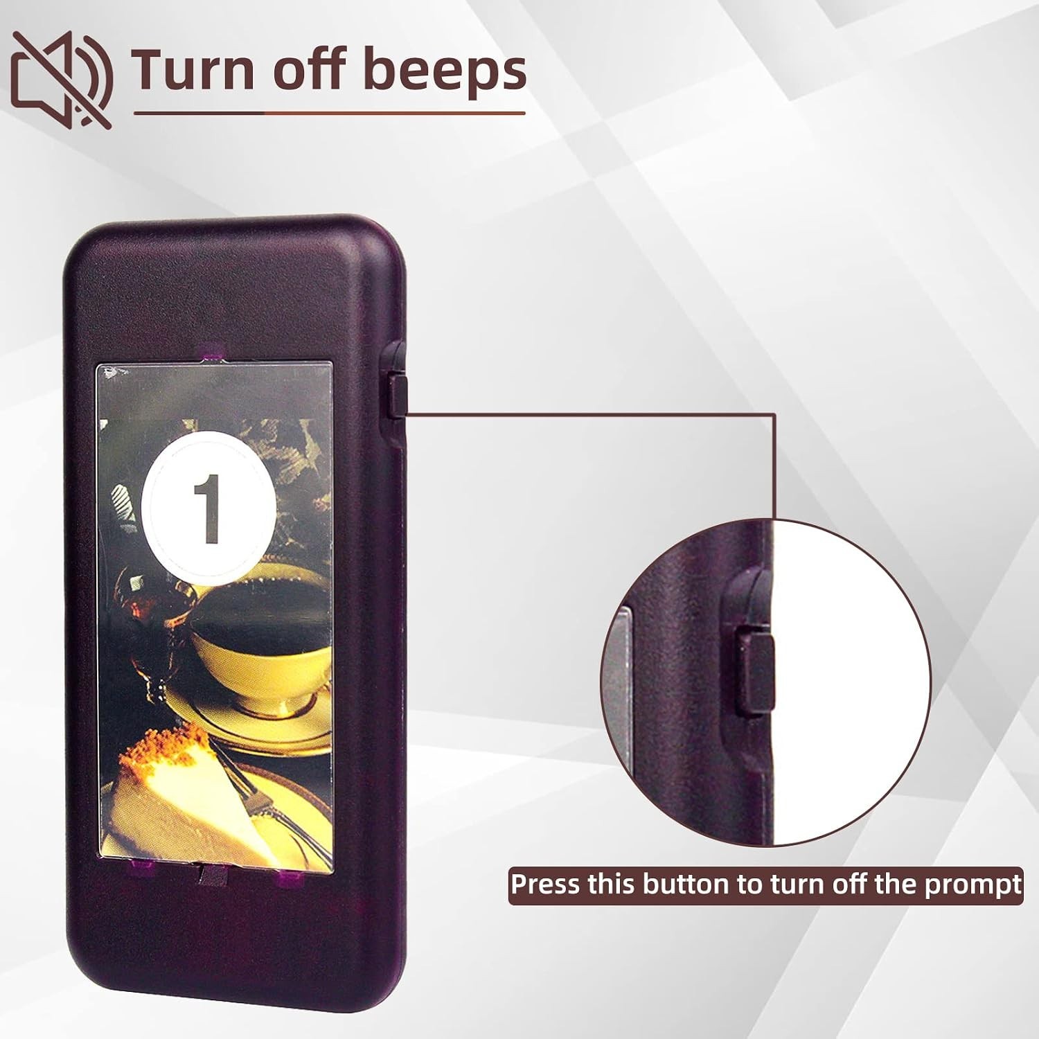 20-Unit Restaurant Buzzer System, 1640ft Wireless Range for Food Trucks & More