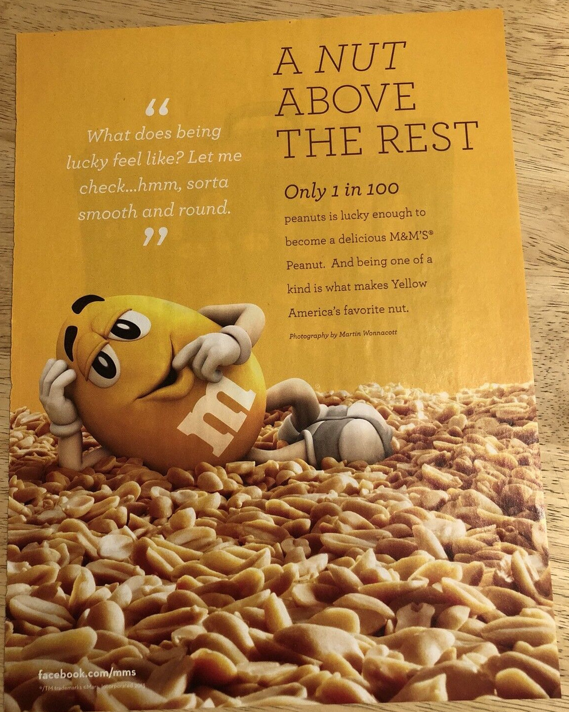 2013 M&Ms A Nut Above the Rest - Magazine Print Ad