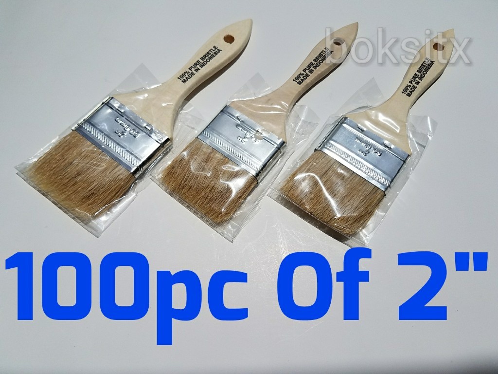 100 pc 2" Chip Brush Brushes  Paint Touchups