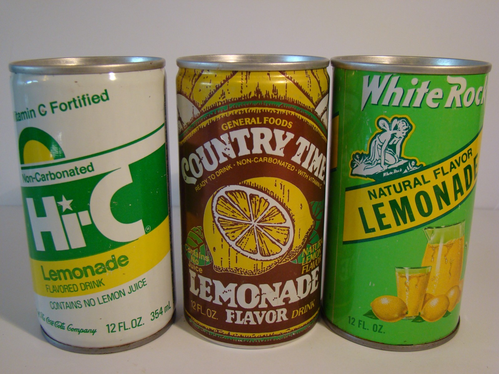 Lemonade Cans Lot Of 3 Different Steel And Aluminum