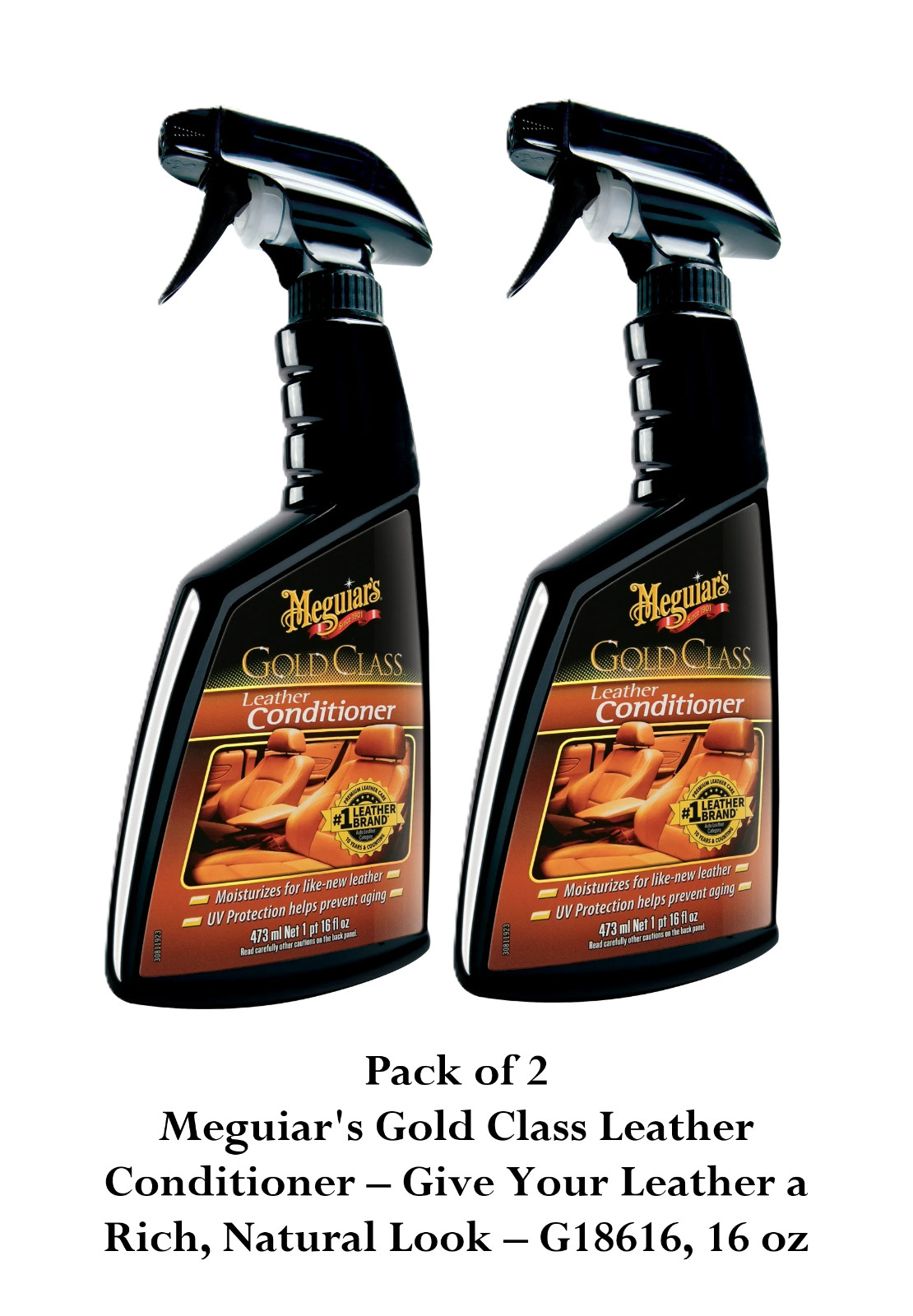 Meguiar's G18616 Gold Class Leather Conditioner 16 Fluid Oz (2 Pack)