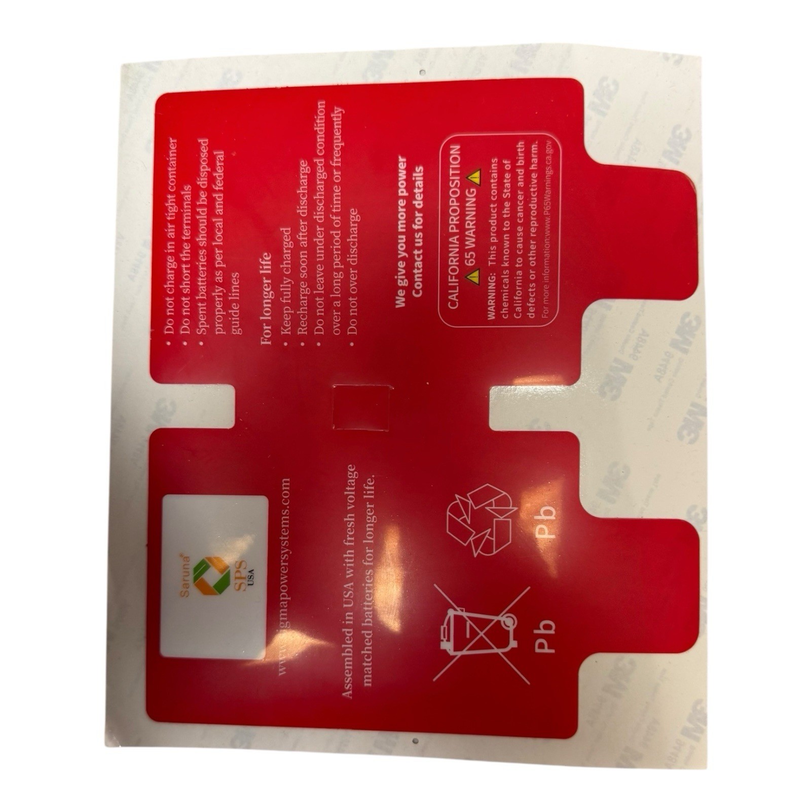 Side stickers for RBC123 RBC124 10 Pack