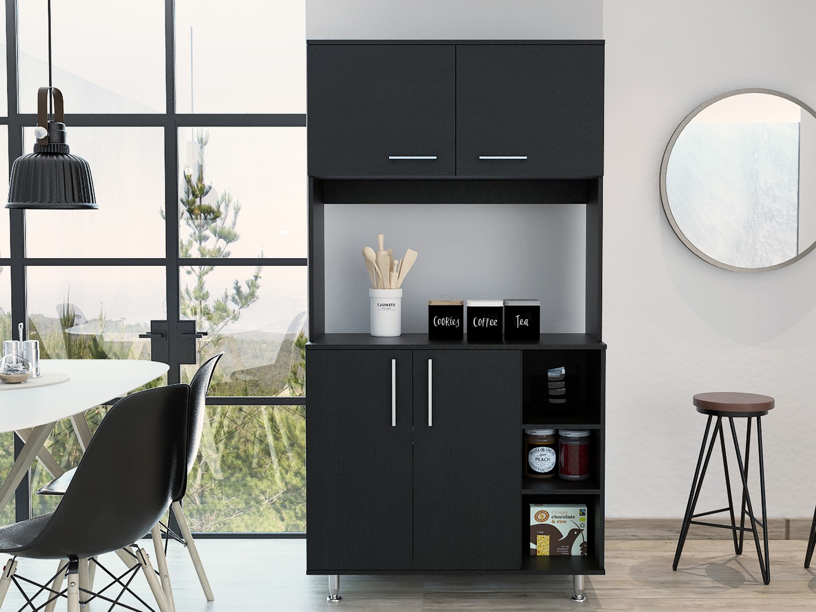 3-Shelf Pantry Cabinet Wenge