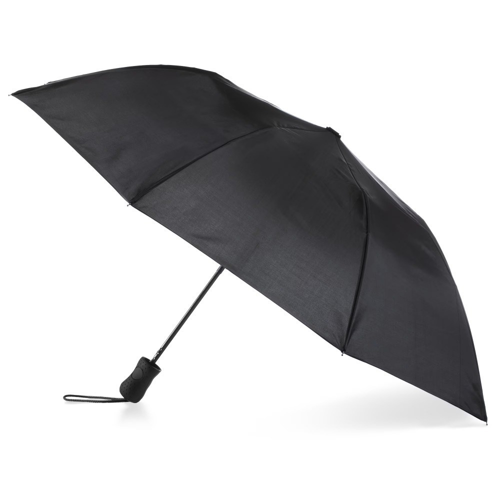 Auto Open Umbrella with Recycled Canopy in Black