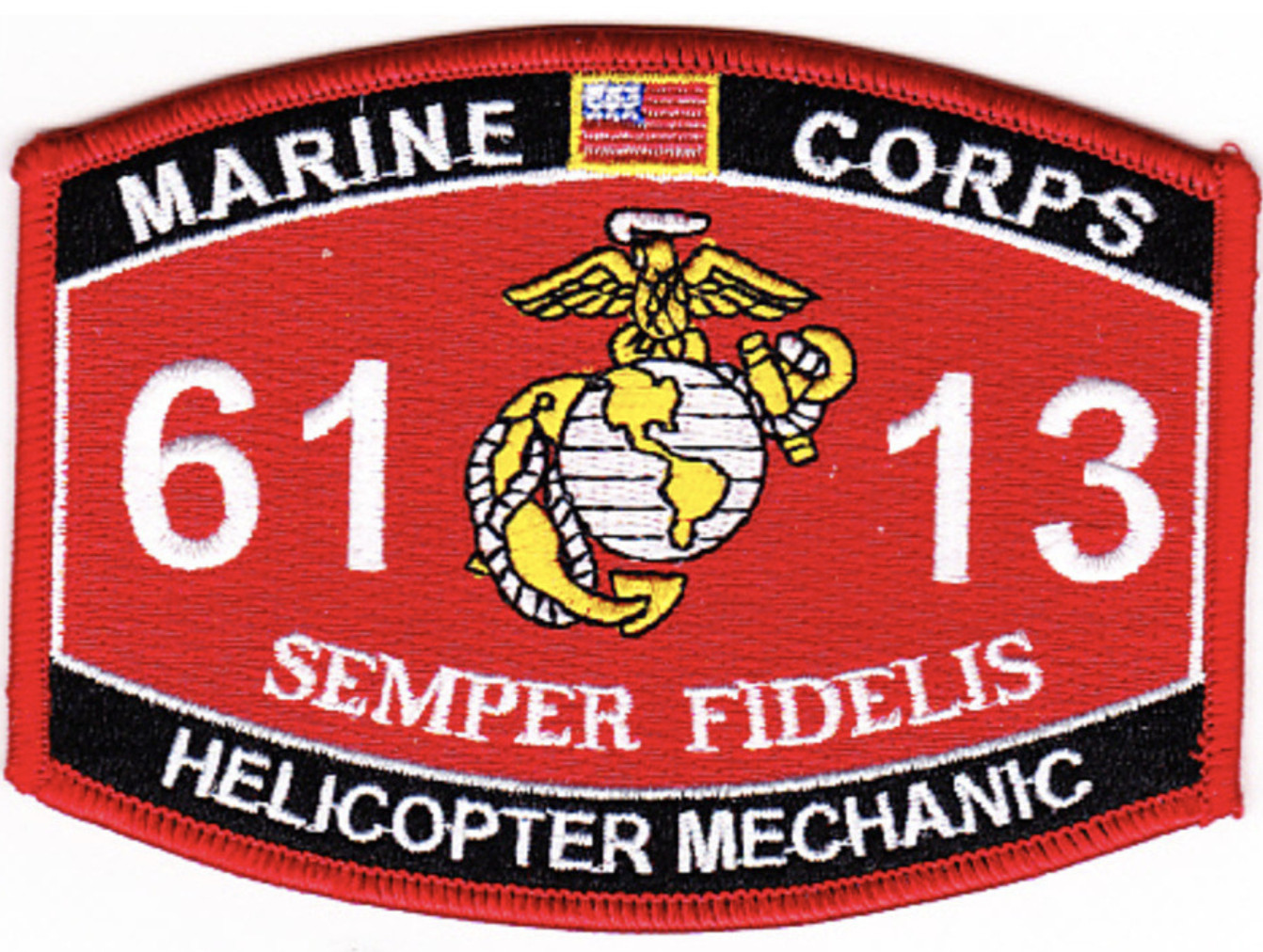 4.5" MARINE CORPS MOS 6113 HELICOPTER MECHANIC EGA EMBROIDERED PATCH
