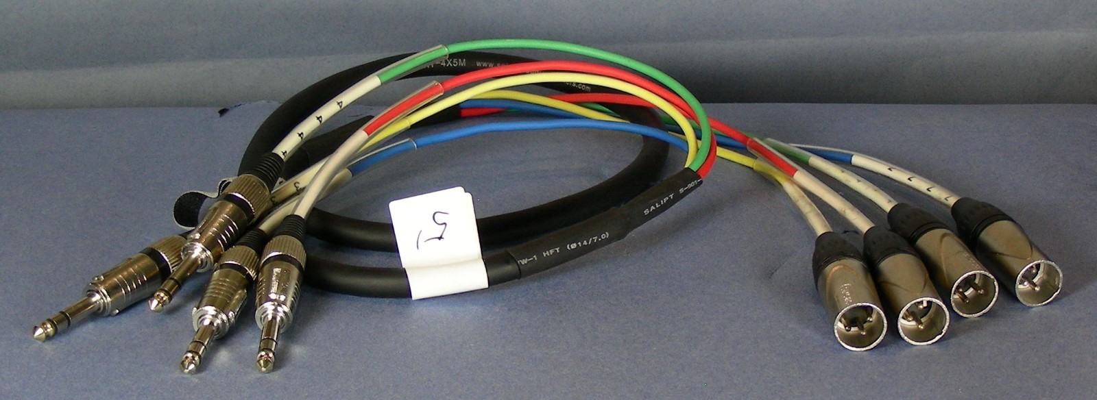 5ft Seismic Audio 4 Channel 1/4” TRS Male to XLR Male Snake Cable 26 AWG  [#2]