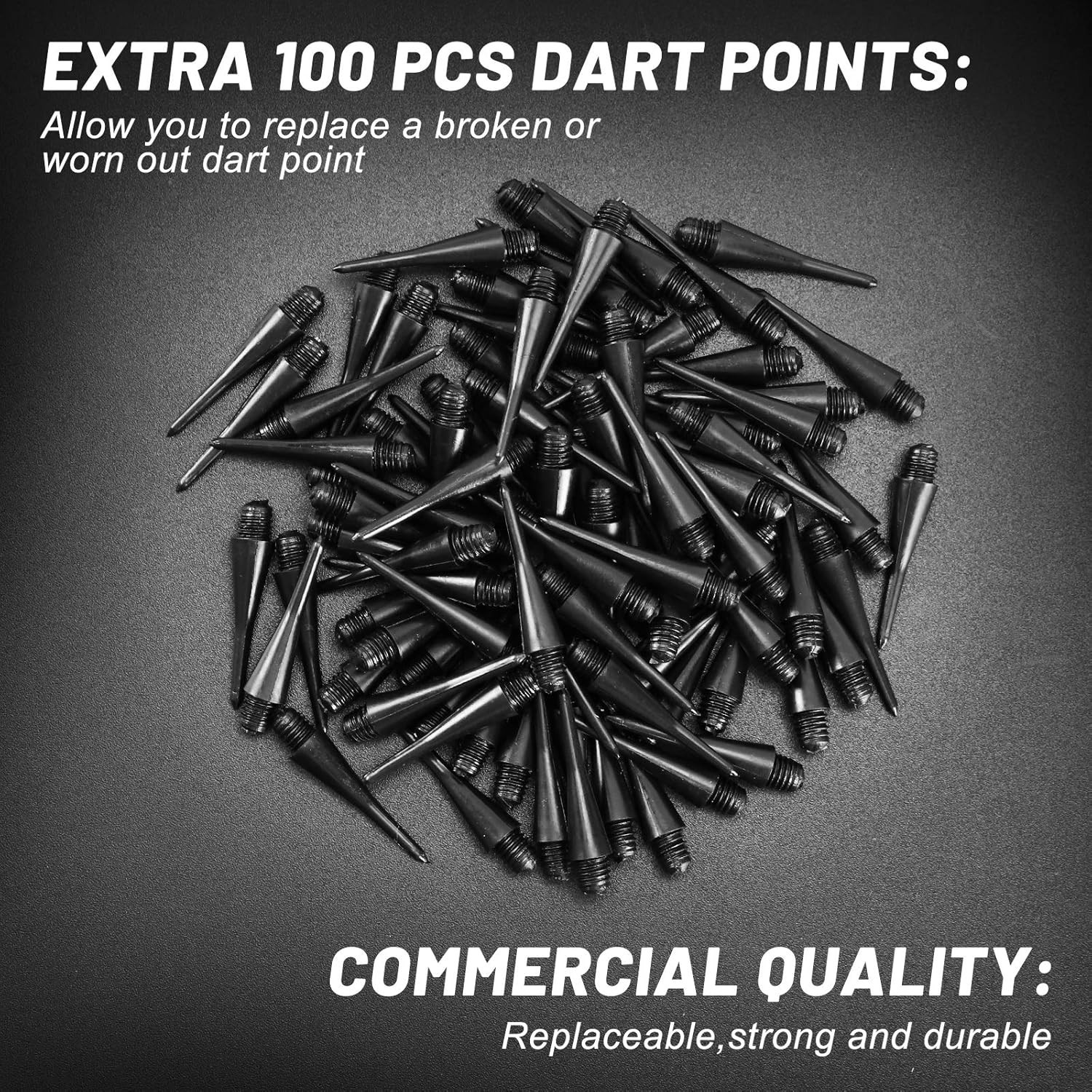 Soft Tip Darts, Bar Dart, Plastic Tip Darts Set, Attach Extra 100 Black 2BA Repl