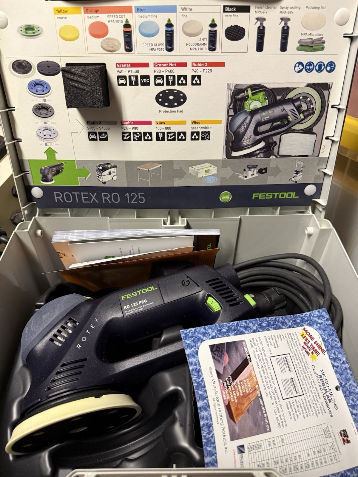 Festool RO 125 FEQ Rotex Dual Action Corded Electric Sander w/ Case
