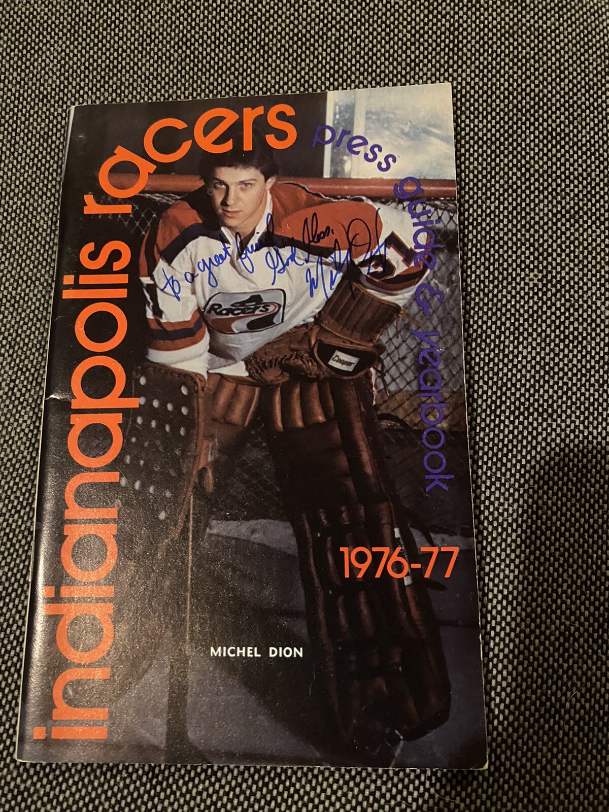 Michel Dion Autographed WHA Racers Guide