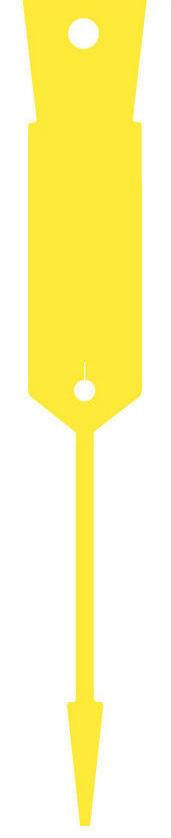 Arrow Disposable Plastic Key Tags-YELLOW x 500 -FREE POST
