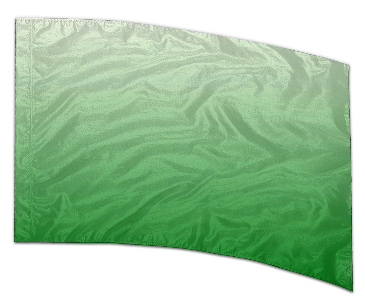 COLOR GUARD FLAGS EMERALD EMBRACE SILKS - NEW - 36" x 54" Standard Curved