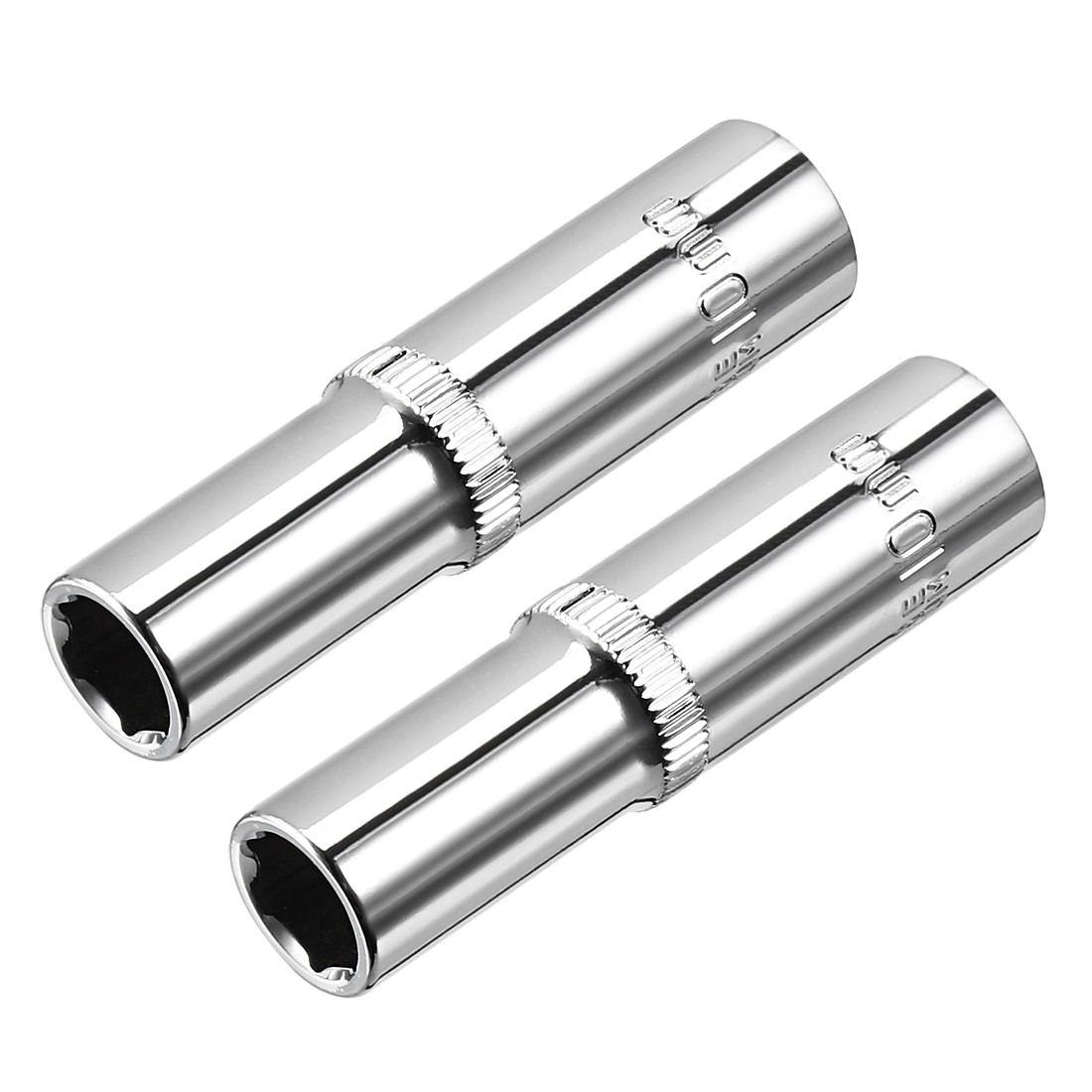 2Pcs 3/8-inch Drive 10mm Cr-V 6-Point Deep Socket New