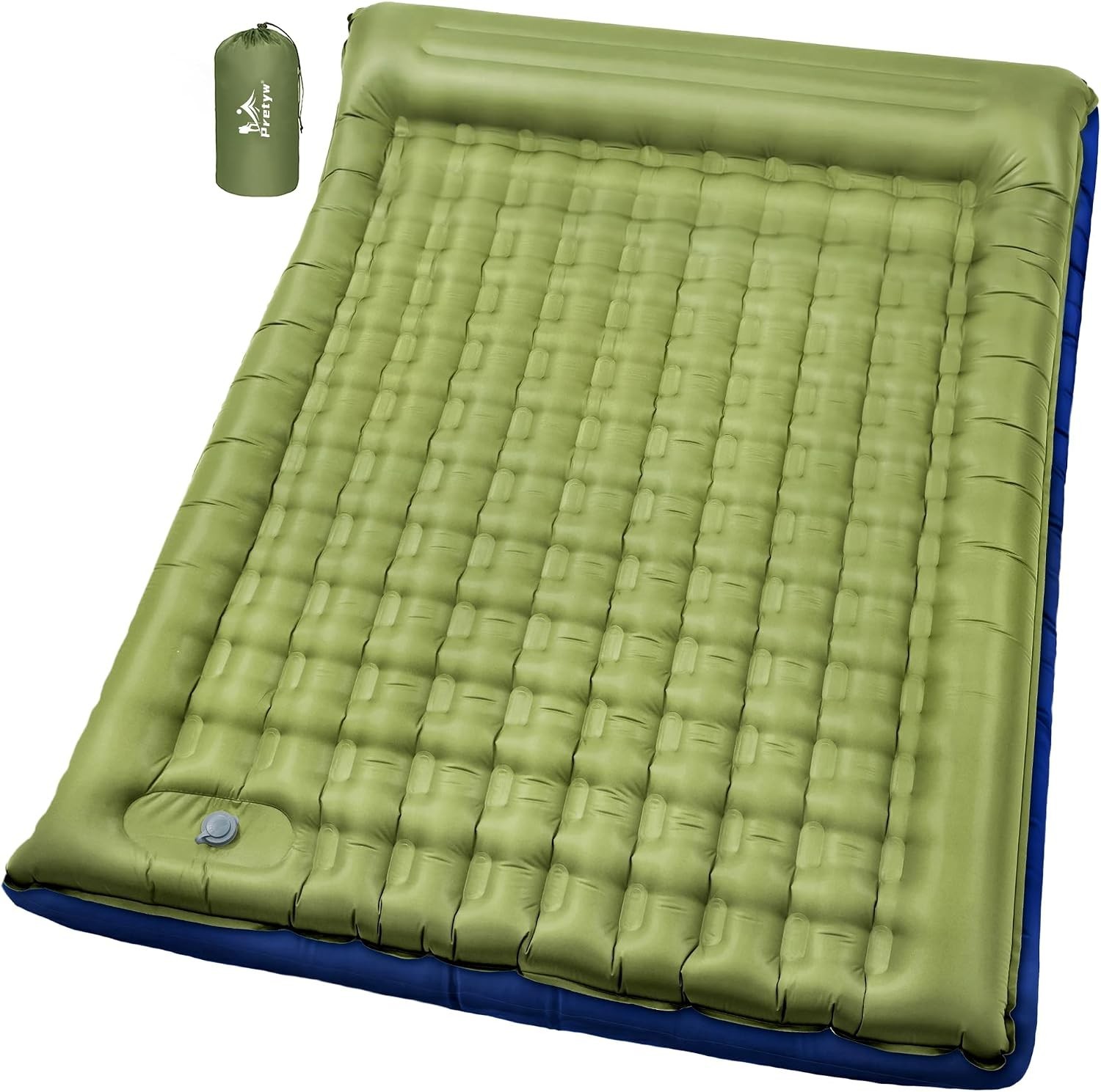 Double Sleeping Pad for Camping - 5.5" Ultra-Thick Camping Mattress with Pillow,