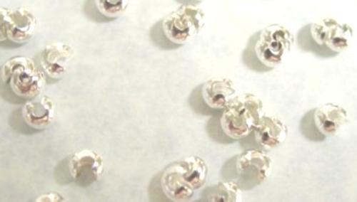 144 Silver Plated Crimp Tube Bead Covers 4 MM