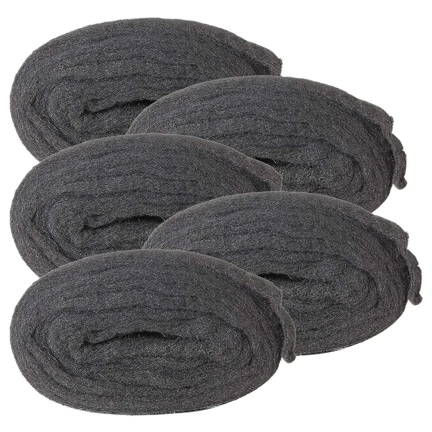 5 Rolls Grade #0000 Steel Wool Total 68Ft Steel Wool Roll for Cleaning, Remove