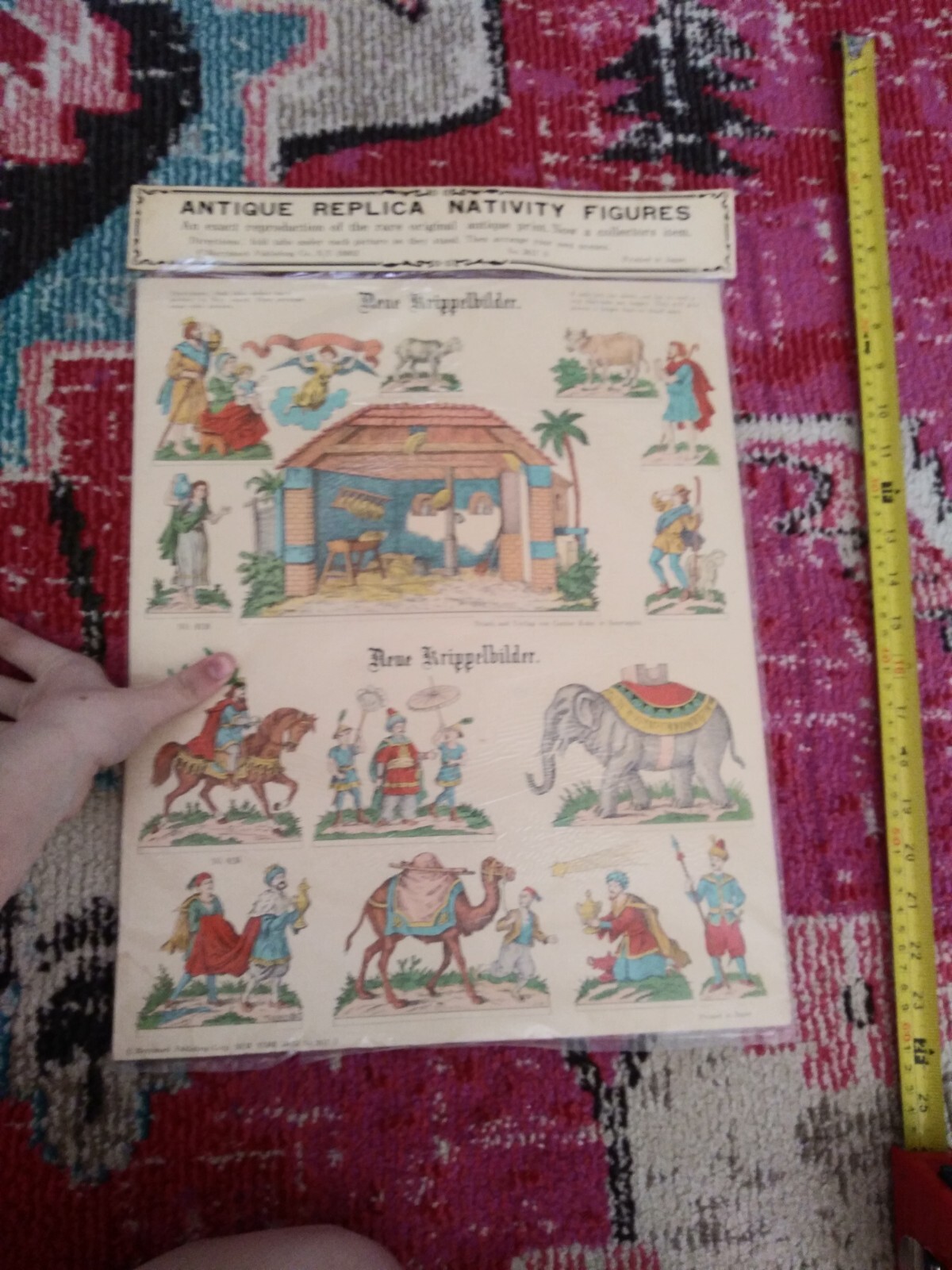 Vintage NEW NIP Antique Replica Navitity Figures Krippelbilder images vintage