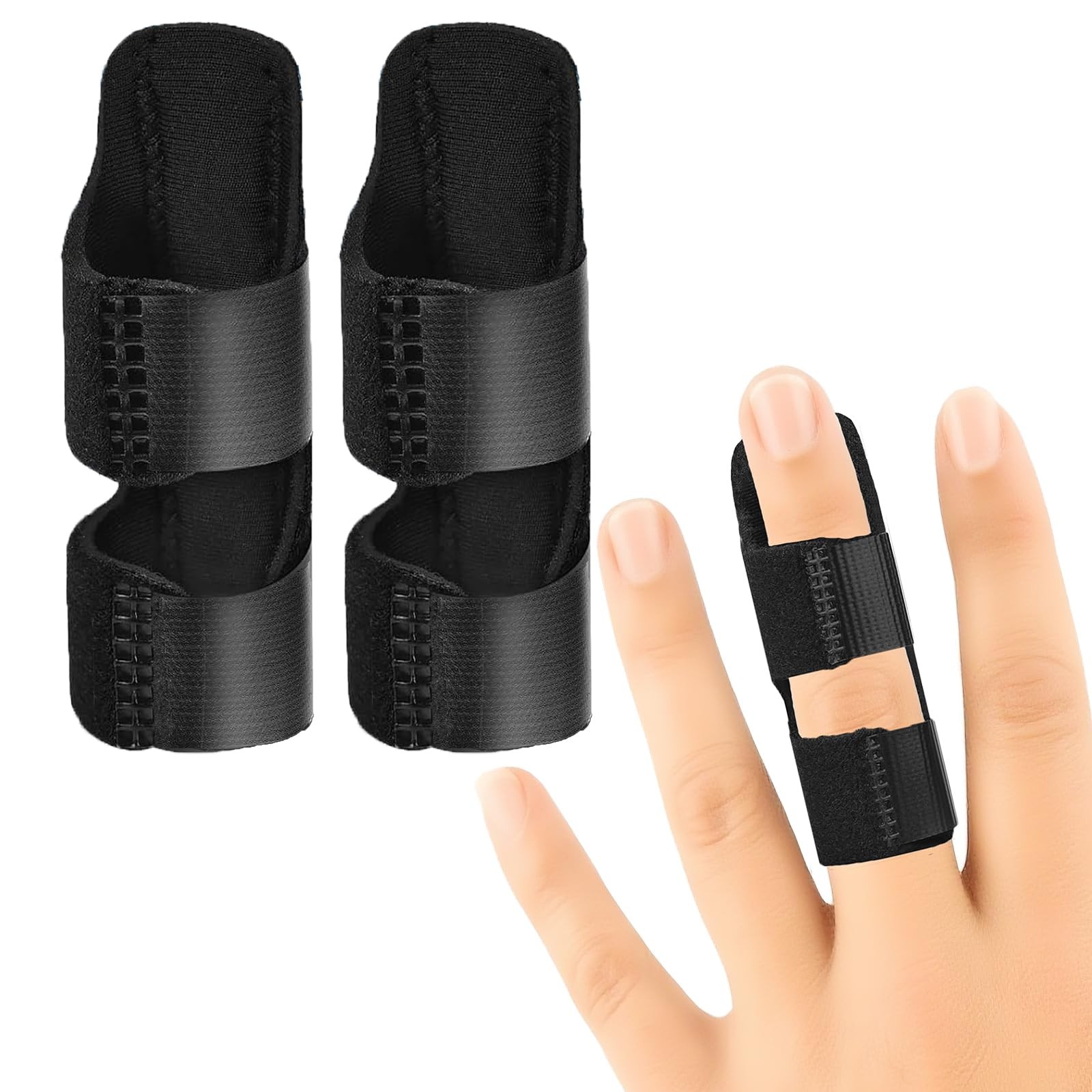 2 Pcs Finger Splint Trigger Finger Splint Brace for Thumb Index Middle Ring