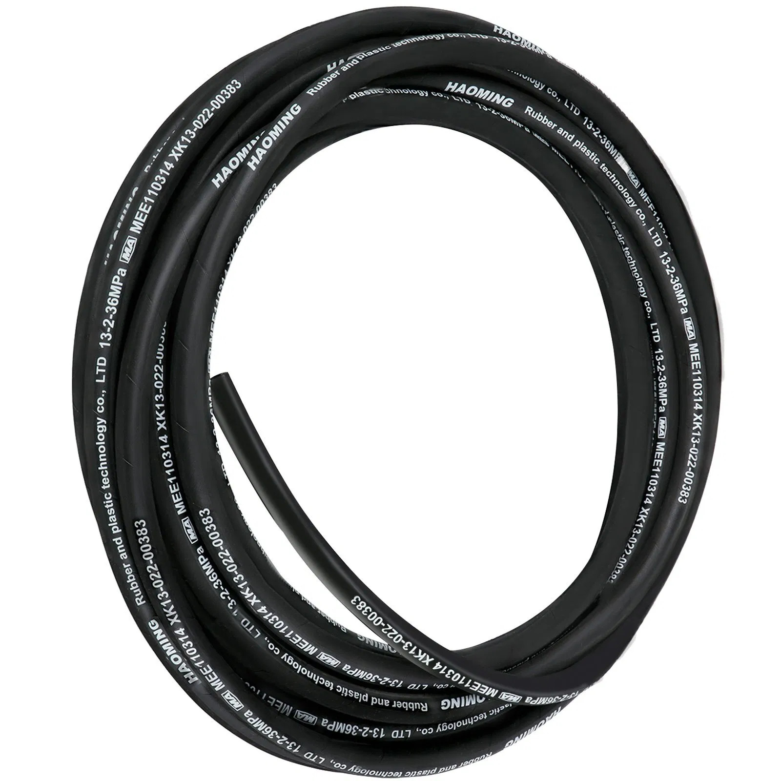 Hydraulic Hose 50 Feet Rubber Hydraulic Hoses with 2 High-Tensile Steel Wire Bra