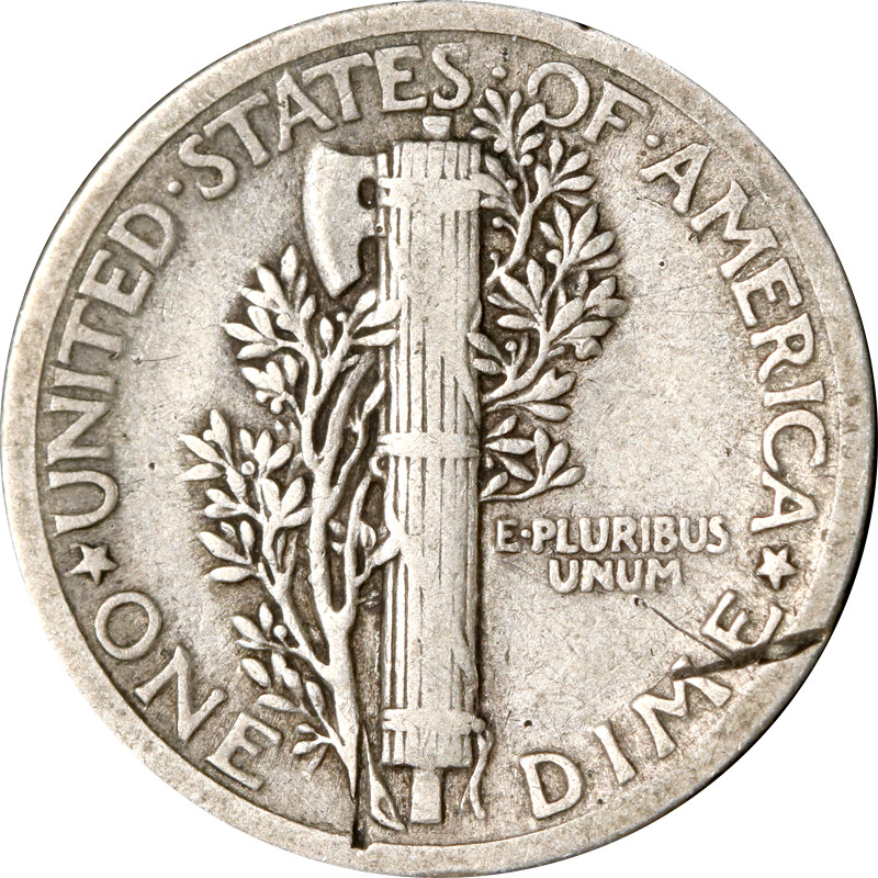 1921-P Mercury Dime - Damaged