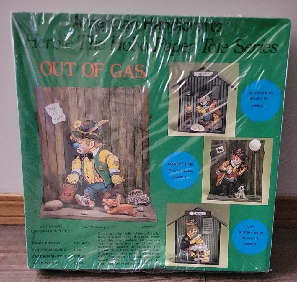 Vintage American Handcrafts Paper Tole Kit- Herbie the Hobo Paper Tole Series