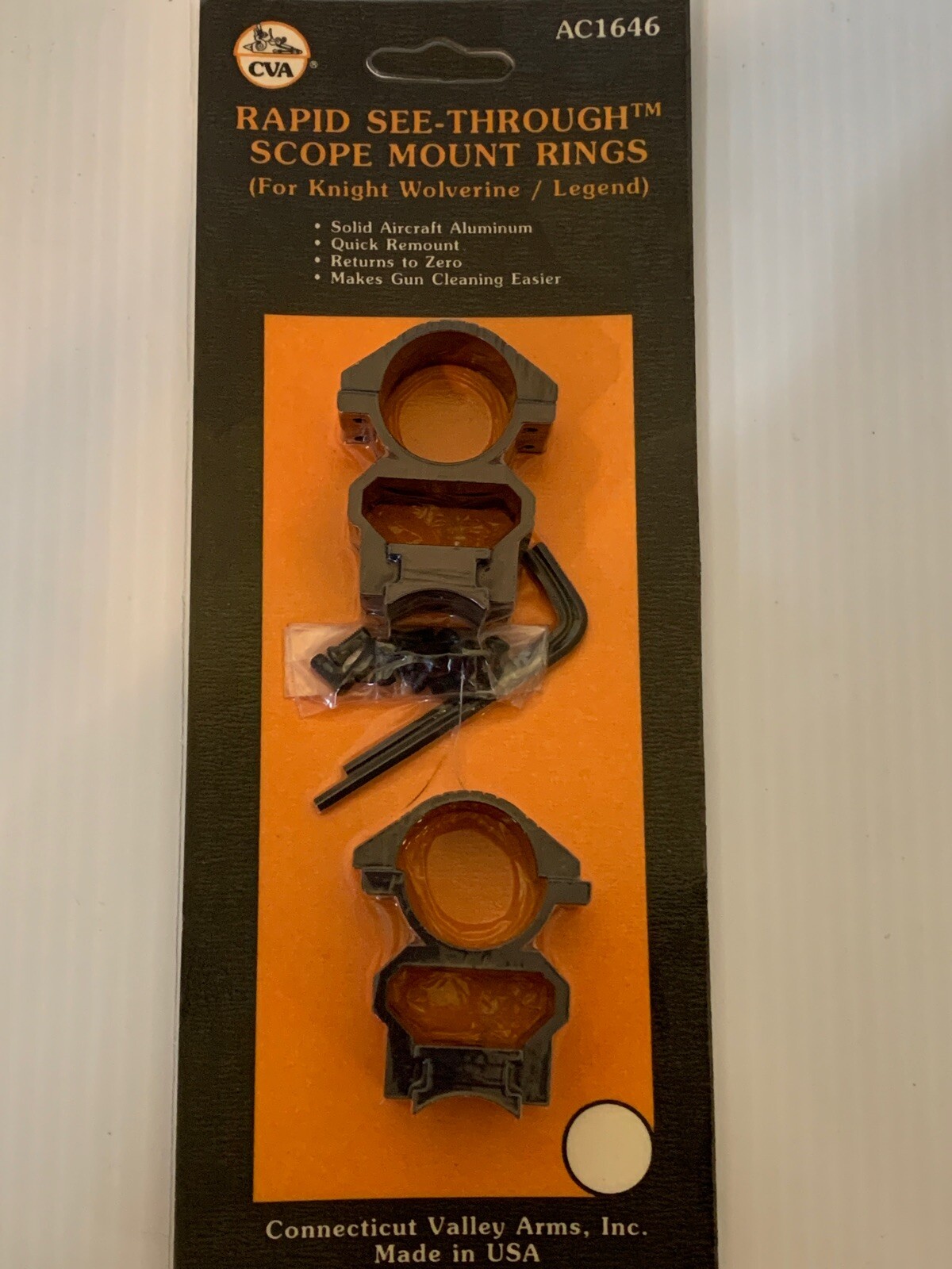 CVA Rapid See Through Scope Mount Rings AC1646 For Knight Wolverine/Legend