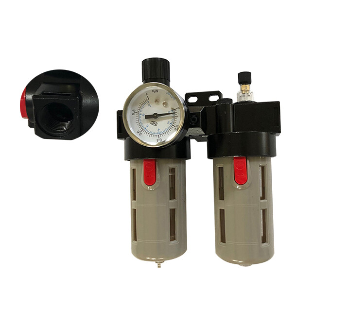 1/2" NPT Air Line Piggyback Filter Regulator Lubricator Air System Accessories