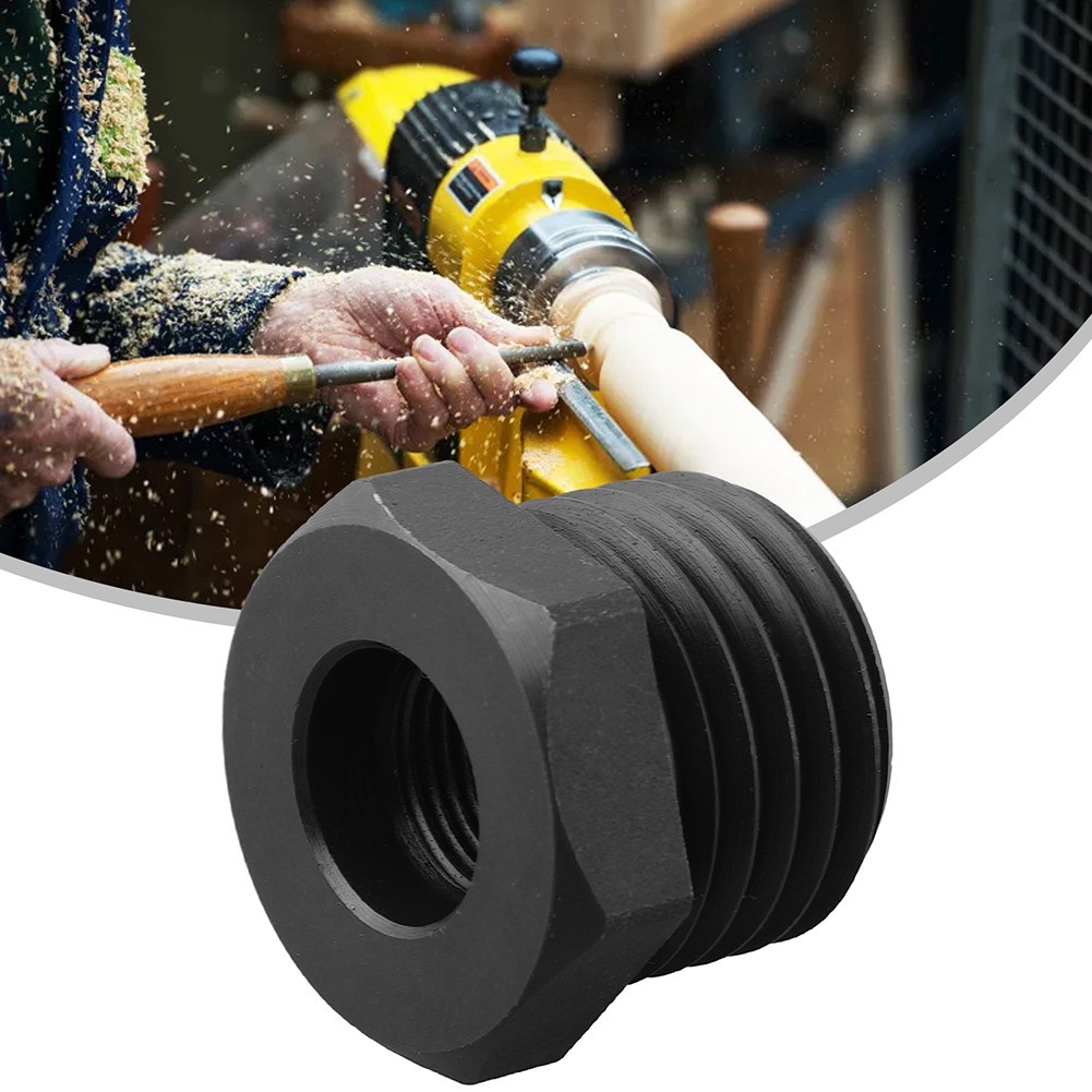Wood Lathe Chuck Adapter M33x3 5 to 0 75inx16 Metal Black 32mm/1 26 in
