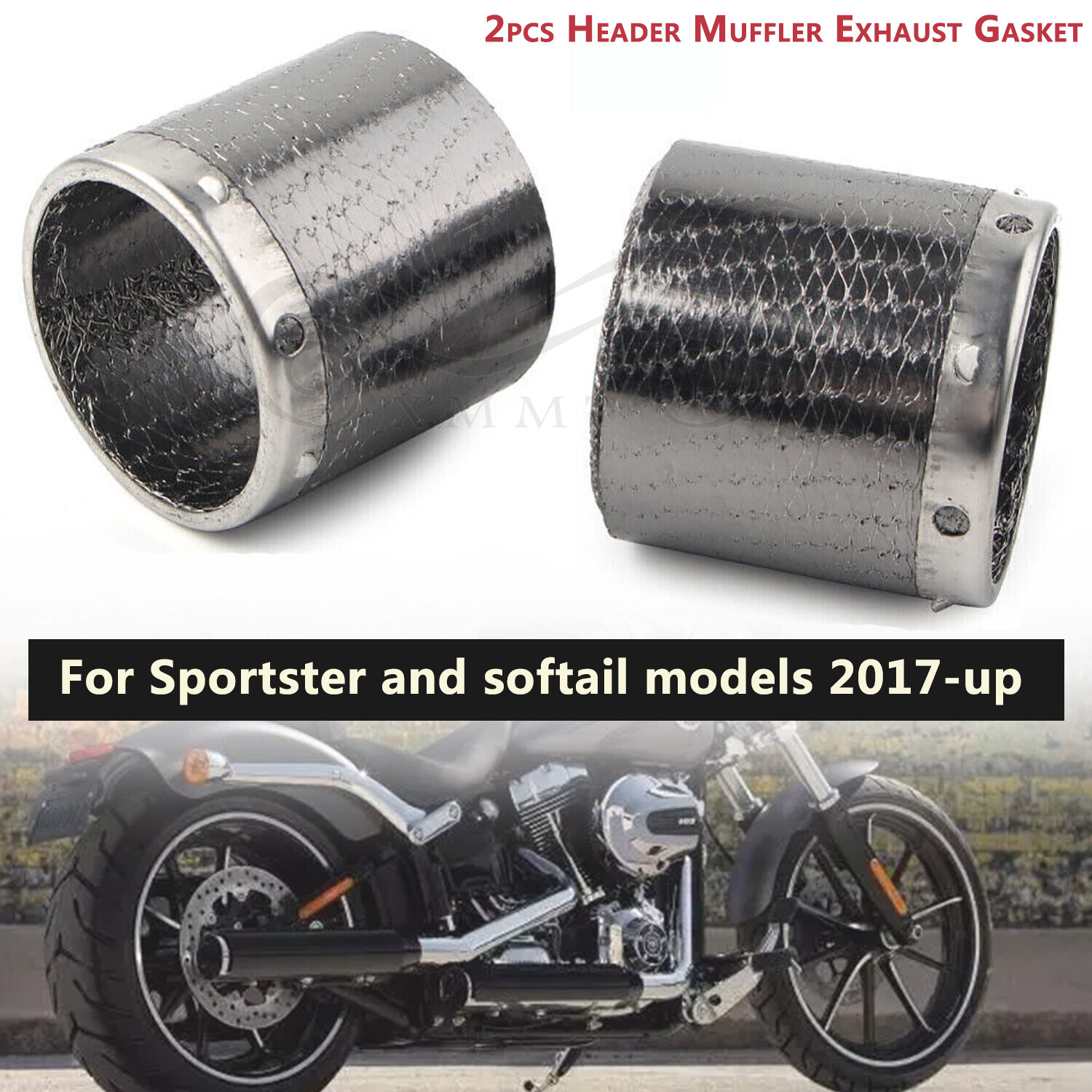 Header Muffler Exhausts Gaskets Fit For Harley Street Bob Heritage Softail FLSTC