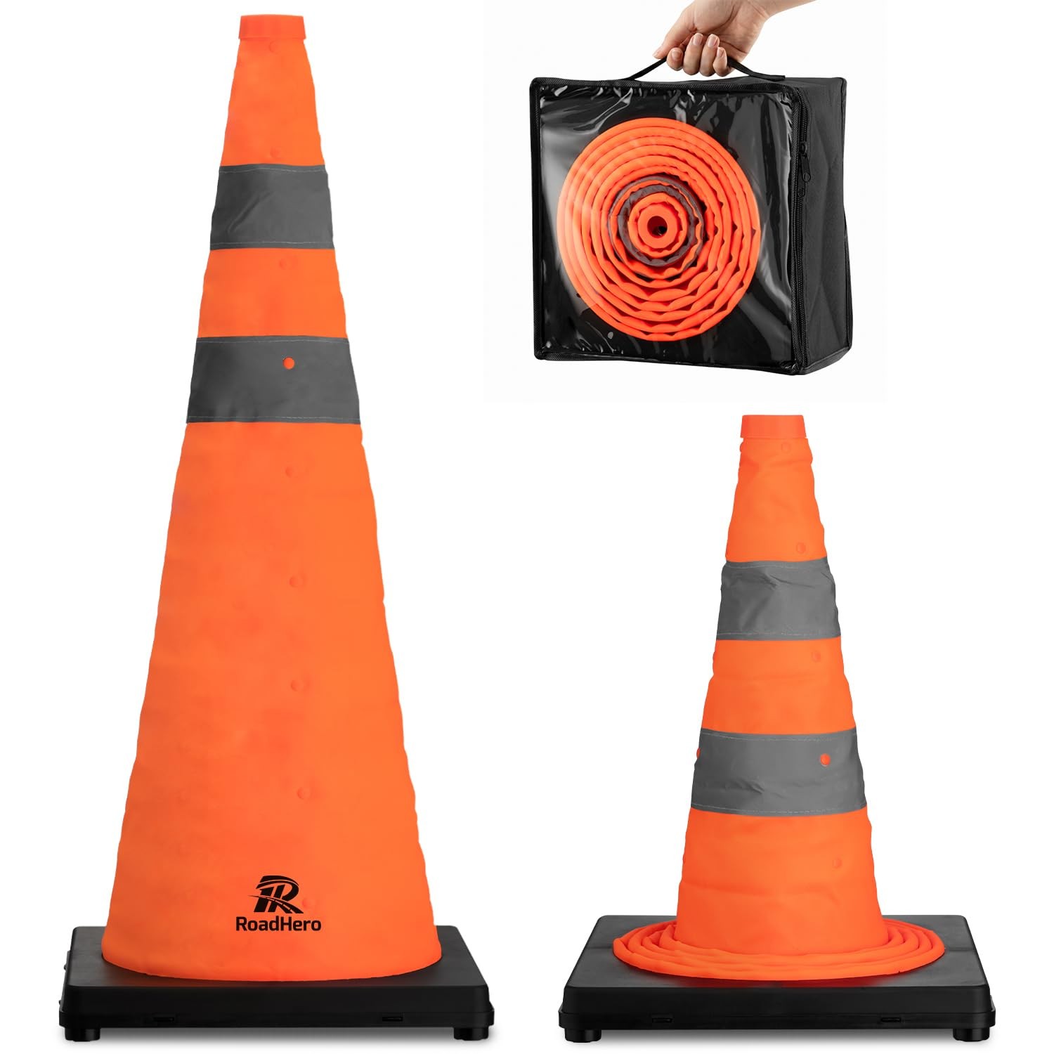 RoadHero 2 pack 28" traffic safety cones