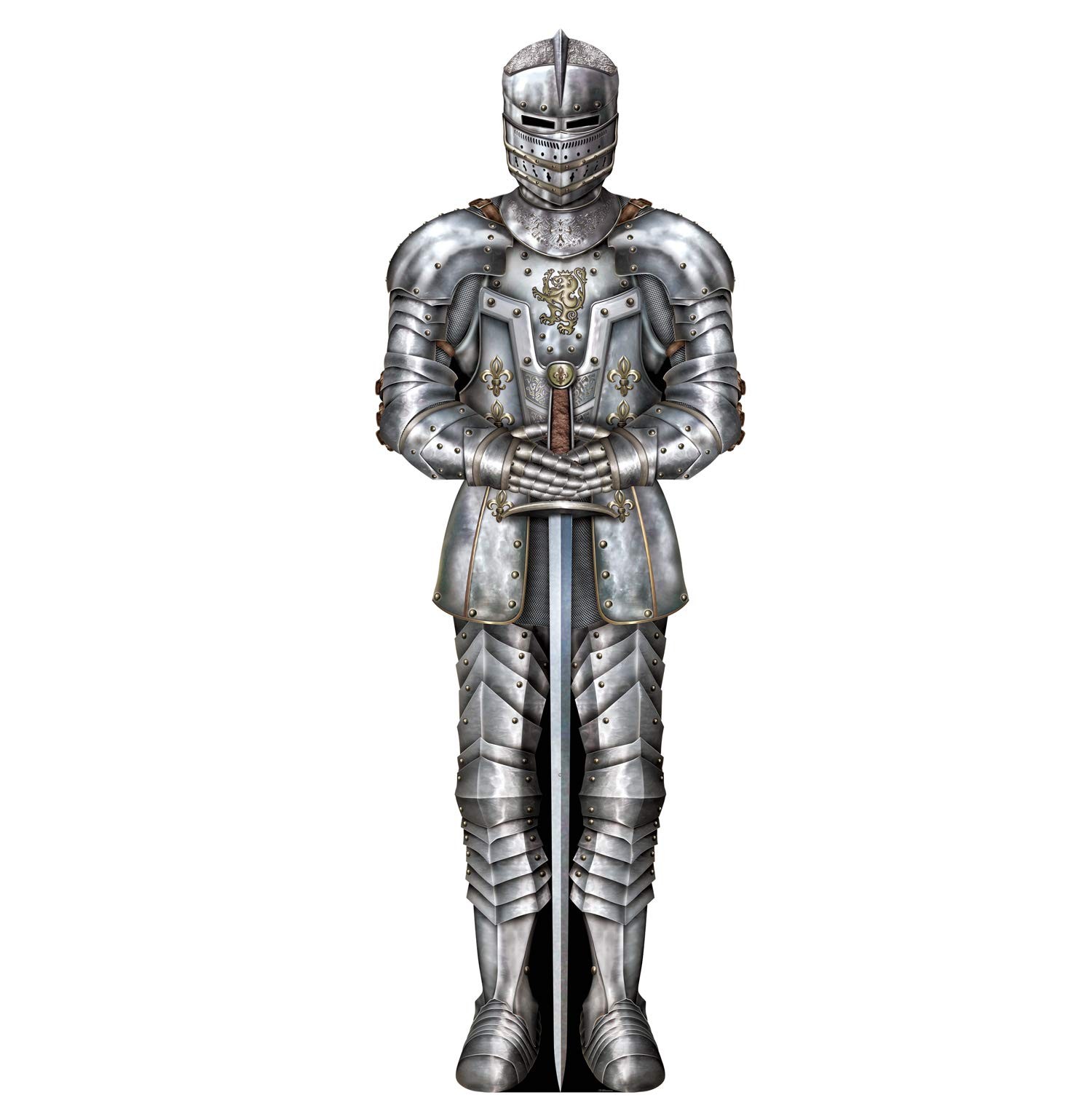 Beistle 3 Piece Jointed Cardstock Paper Suit Of Armor Knight Cut Outs For